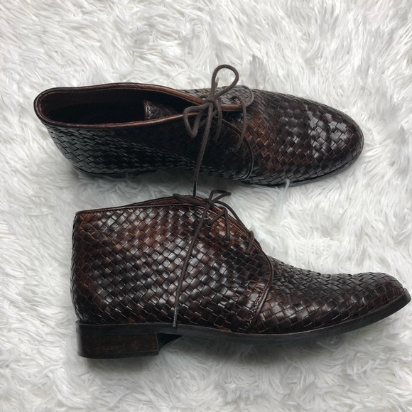 Sesto Meucci Shoes - Vintage Sesto Meucci Basket Weave Leather Boots